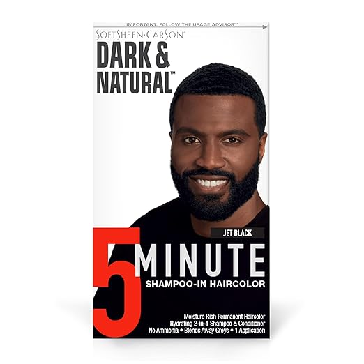 Soft Sheen Carson Dark and natural 5 Minute shampoo in hair color Jet black - URBAN BEAUTE
