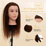 TRAINING HEAD With Human Hairs RS259
