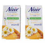 NAIR FACIAL WAX STRIPS - Pack of 12 With soothing Camomile
