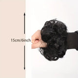 Curly Hair Ponytail Bun Messy Elastic Rubber Band False Hairpieces for Daily Use Basic Style