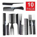 Set Hair Styling Pro Kit Tian Pro Professional C18B Black 10pc