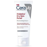 CeraVe Moisturizing Cream for Diabetics Dry Skin | Urea Cream with Bilberry for Face and Body | Fragrance Fre