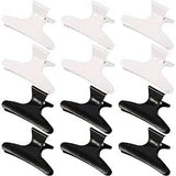 Magic Collection  Butterfly Clamps Black & White 12 pc