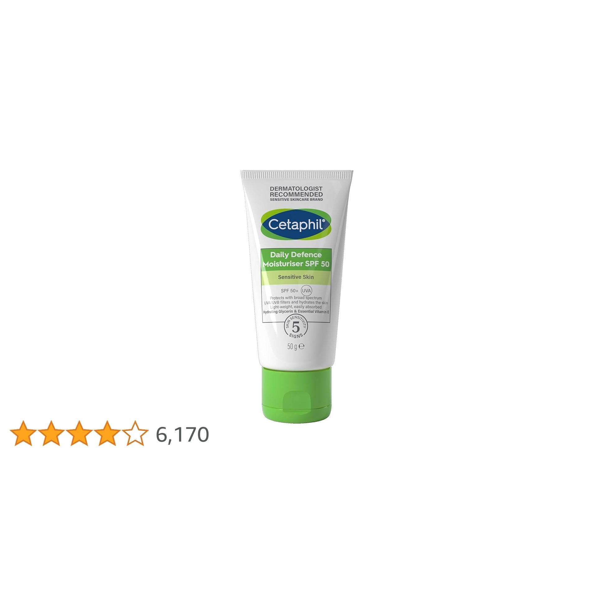 Cetaphil Daily Defence Moisturiser with SPF50+ - 50g