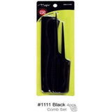 Magic - professional comb set black 4pc