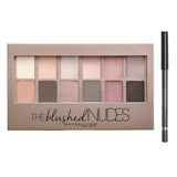 Maybelline the blushed nudes eyeshadow palette + linerefine expression kajal