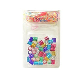 Bead Kit - Plastic Beads - Black, Red & White 200pcs - URBAN BEAUTE