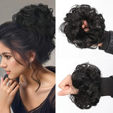 Curly Hair Ponytail Bun Messy Elastic Rubber Band False Hairpieces for Daily Use Basic Style - URBAN BEAUTE