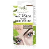Delia Eyebrow Expert Powder Eyebrow Tint , Natural Herbs and Color, Complete Set 5.0 Light Brown 0.14oz - URBAN BEAUTE