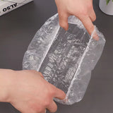 Disposable Shower Cap Plastic Waterproof Clear RS150-1 10PCS - URBAN BEAUTE