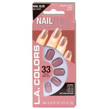 LA Colors 33 pc Nail Frill Nail Tip W/Glue Kit Romantic Rose CNT89 Short - URBAN BEAUTE
