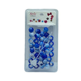 Style Collection Plastic Beads Blue Small - URBAN BEAUTE