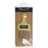 Black Ice Gold Handle Metal Comb