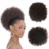 Blissource Drawstring Pony Tail Ella-Afro Puff 6"