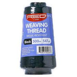 Red by Kiss Weaving Thread - Black 500m (wt16)