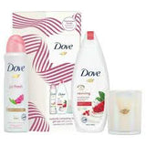 Dove radiantly refreshing duo gift set with luxury pearlescent candle