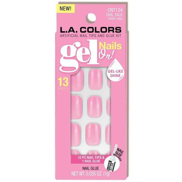LA Colors Gel on NAIL Tips -Girl Talk Short Nail CNT124 - URBAN BEAUTE