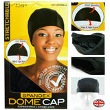 Magic Collection  Spandex Stretchable Mesh Dome Cap Snug Fit Black