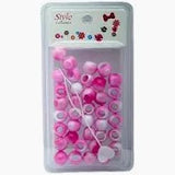 Style Collection Plastic Beads PINK Small