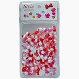 Style Collection Plastic Beads Red/Pink/White/Blue same Code Small BD001