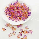 Lily Plastic Beads 204 Clear/Gold/Purple