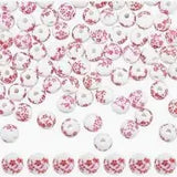 Lily Plastic Beads 207 Pink/White