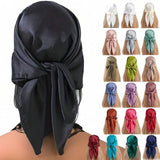 Bandana Silky Black/Assorted (RS-30-1) - URBAN BEAUTE