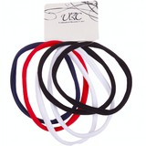 Long hair ties - 6x multicolor - URBAN BEAUTE