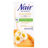 NAIR FACIAL WAX STRIPS - Pack of 12 With soothing Camomile - URBAN BEAUTE