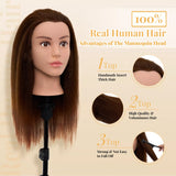 TRAINING HEAD With Human Hairs RS259 - URBAN BEAUTE