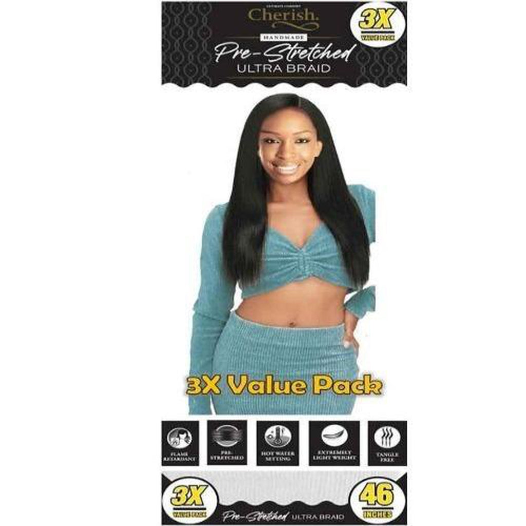 Cherish pre stretched ultra braid 3x pack value braid color t1b/purple - URBAN BEAUTE