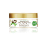 African Pride Moisture Miracle Aloe and Coconut Water Maximum Hold Edge Styling Wax 6oz