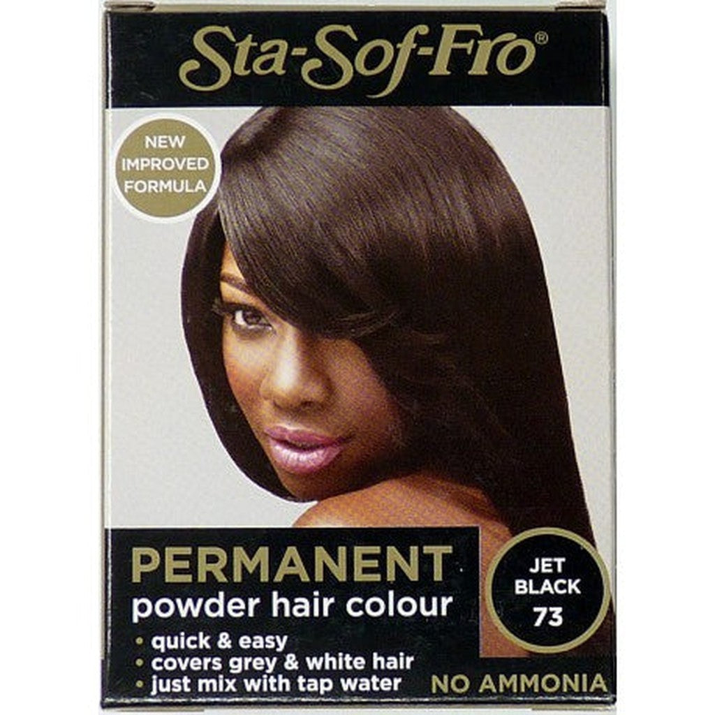 Sta-Sof-Fro Permanent Powder Hair Colour Jet Black 8g - URBAN BEAUTE